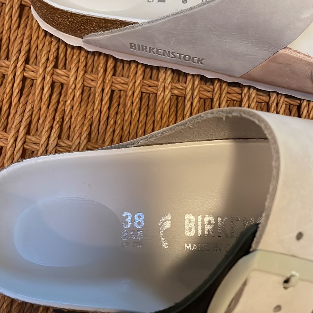 New Birkenstock Arizona Split Two Tone Leather Sandal - Picture 4 of 5